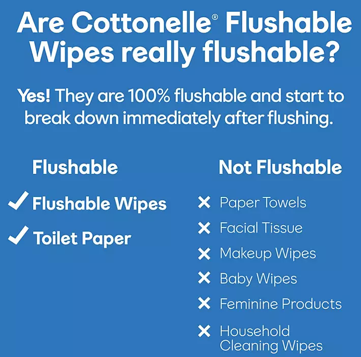 Cottonelle Fresh Care Flushable Wet Wipes, 12 Flip Top Packs (42 wipes/pk., 12 pk.)