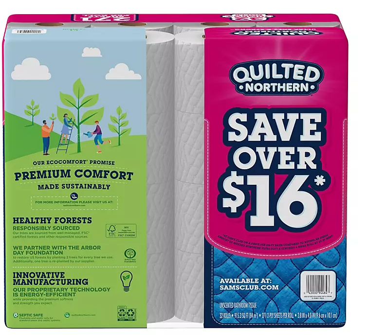 Quilted Northern Ultra Soft and Strong Toilet Paper (271 sheets/roll, 32 rolls)