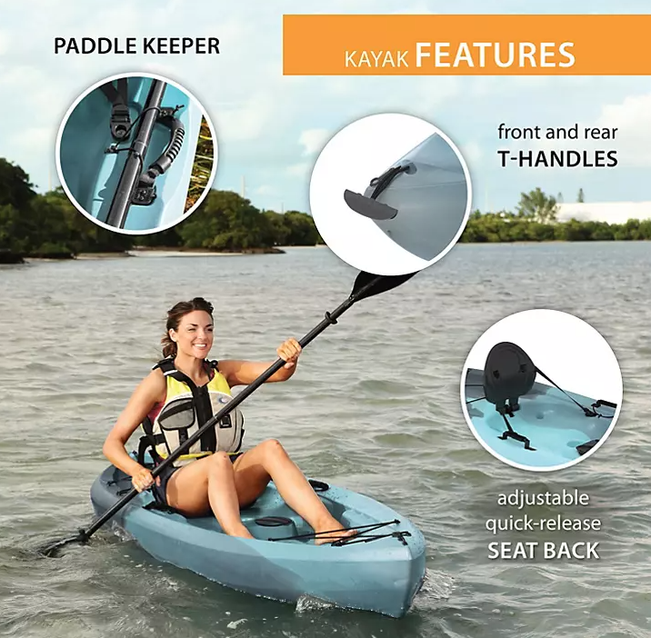 Lifetime Tamarack 100 Sit-On-Top Kayak 2-Pack (Paddle Included), 91144