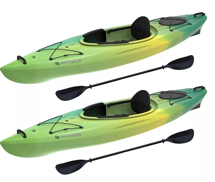 Lifetime Tide 10' Sit-In Kayak - 2 Pack (Paddles Included)