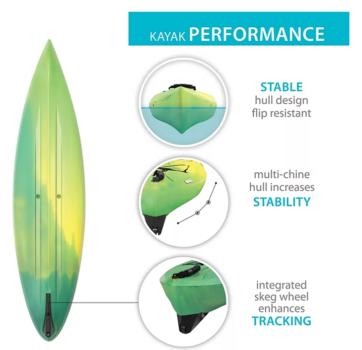 Lifetime Tide 10' Sit-In Kayak - 2 Pack (Paddles Included)