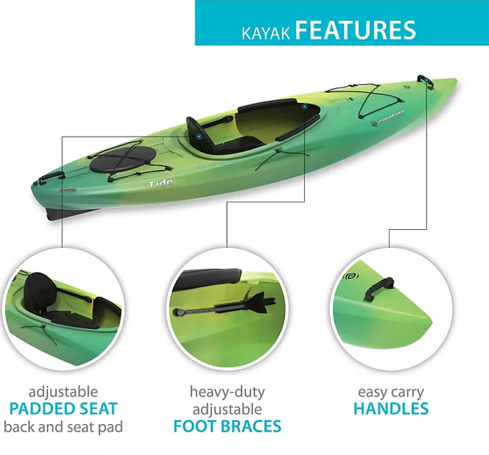 Lifetime Tide 10' Sit-In Kayak - 2 Pack (Paddles Included)