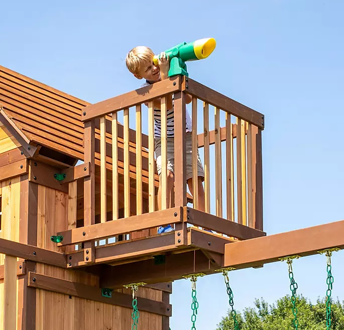 Backyard Discovery Skyfort II Cedar Swing Set/PlaySet