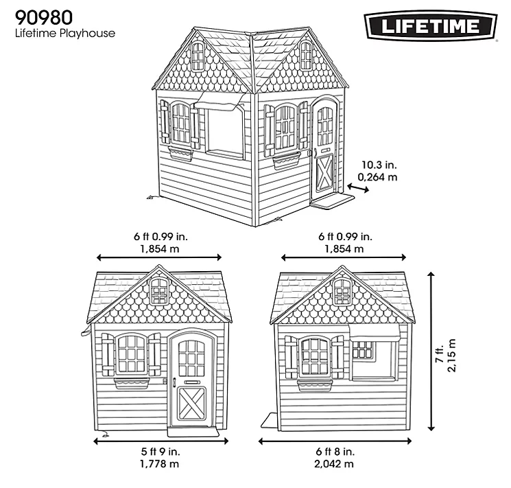 Lifetime 6ft x 6ft x 7 ft Tall Imagination Playhouse, 290980