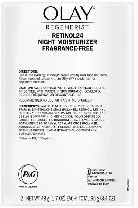 Olay Regenerist Retinol 24 Night Facial Moisturizer (1.7 fl. oz., 2 pk.)