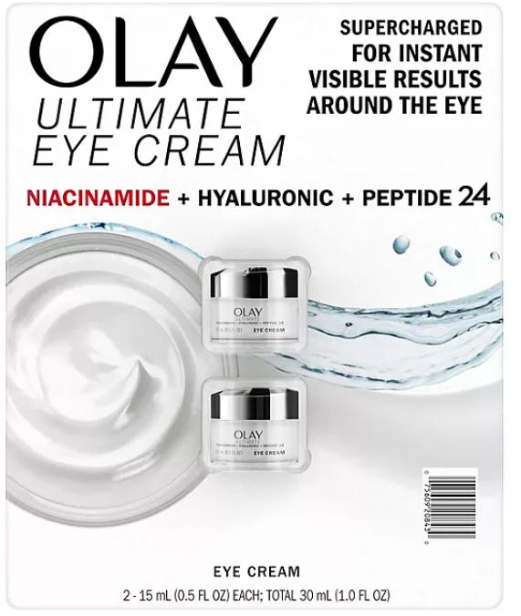 Olay Ultimate Niacinamide + Hyaluronic + Peptide Eye Cream (0.5 fl. oz., 2 pk.)