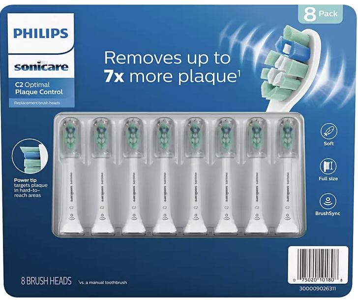 Philips Sonicare Optimal Plaque Control Replacement Brush Heads (8 pk.) - Eshop House LLC